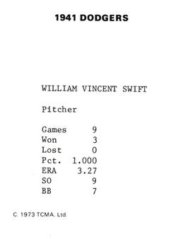 Bill Swift back