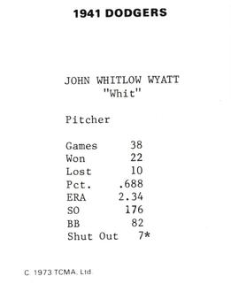 Whit Wyatt back