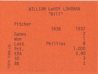 Bill Lohrman back