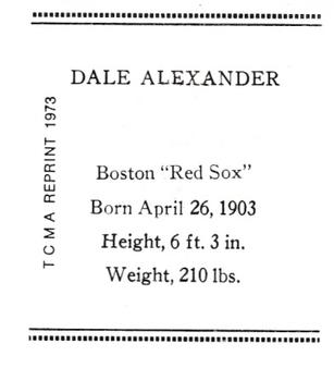 Dale Alexander back