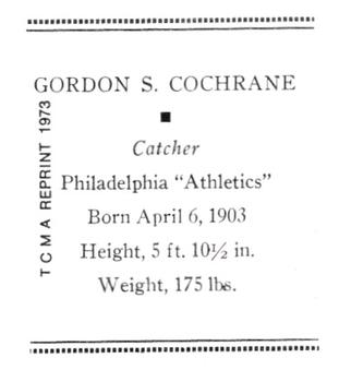 Mickey Cochrane back