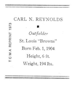 Carl Reynolds back