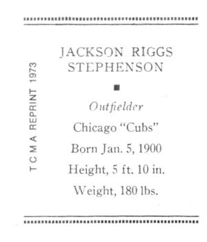 Riggs Stephenson back