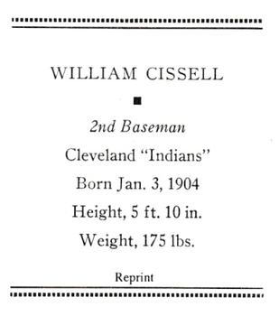 William Cissell back