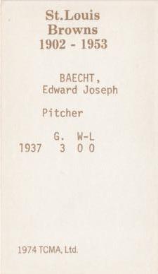 Ed Baecht back