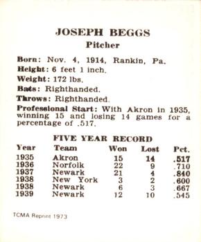 Joe Beggs back