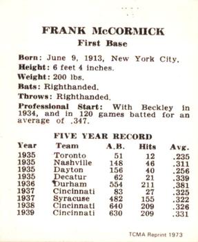 Frank McCormick back