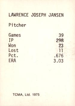Larry Jansen back
