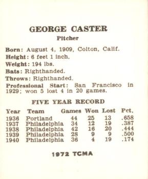 George Caster back
