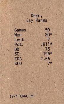 Dizzy Dean back