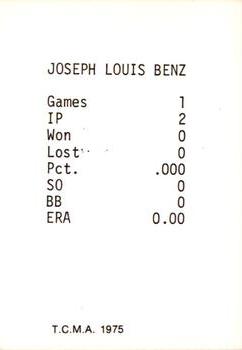 Joe Benz back