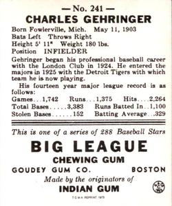 Charlie Gehringer back
