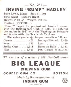 Bump Hadley back