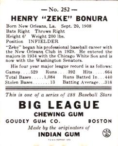 Zeke Bonura back