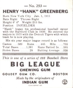 Hank Greenberg back