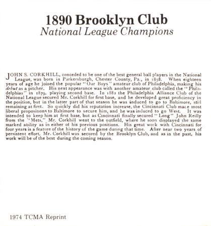 John S. Corkhill back