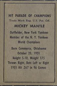 Mickey Mantle back
