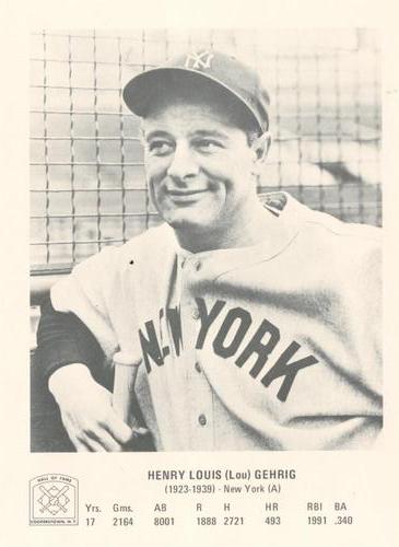 Lou Gehrig #NNO