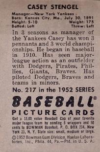 Casey Stengel back