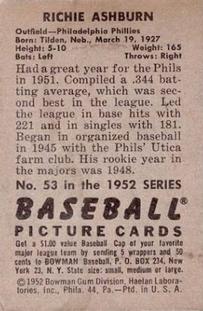 Richie Ashburn back