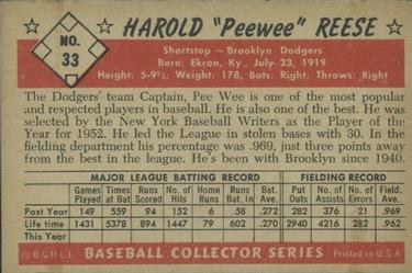 Pee Wee Reese back
