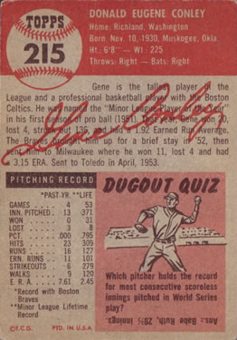Gene Conley back