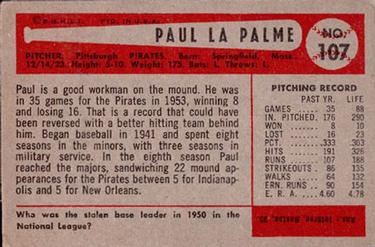 Paul LaPalme back