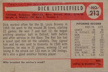 Dick Littlefield back