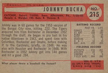 Johnny Bucha back