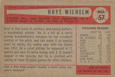 Hoyt Wilhelm back