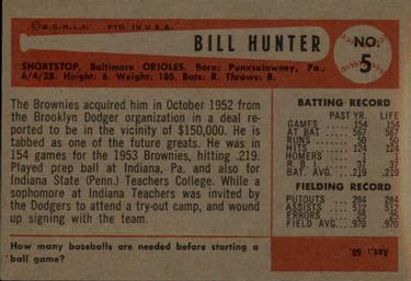 Billy Hunter back