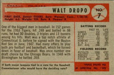 Walt Dropo back