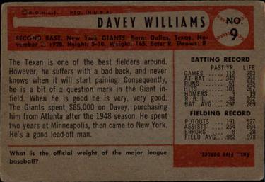 Davey Williams back