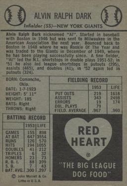 Alvin Dark back