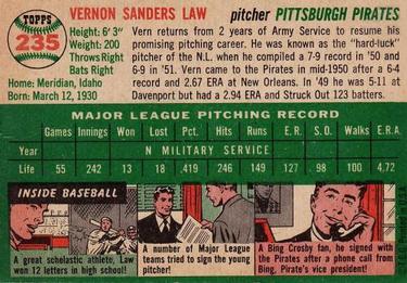 Vern Law back