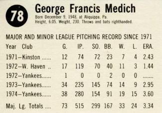 George Medich back