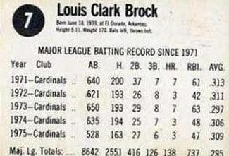 Lou Brock back