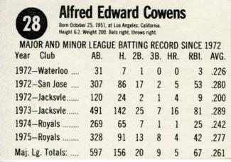 Al Cowens back