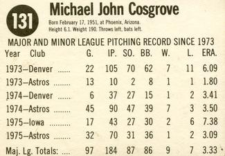 Mike Cosgrove back