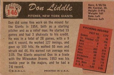Don Liddle back