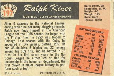 Ralph Kiner back