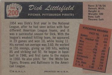 Dick Littlefield back