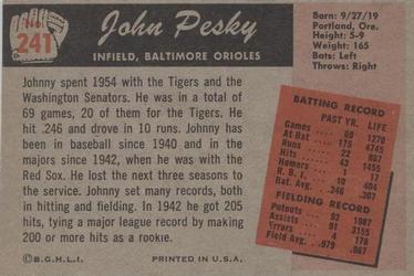 Johnny Pesky back