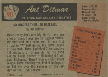 Art Ditmar back