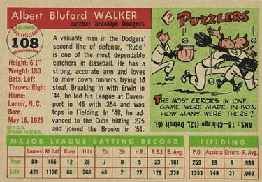 "Rube" Walker back