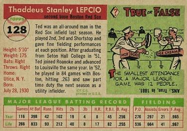 Ted Lepcio back