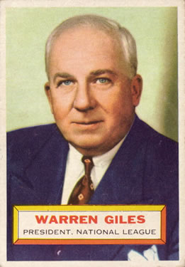 Topps 2 Warren Giles #1956
