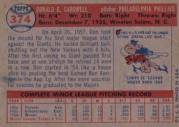 Don Cardwell back