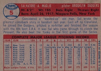 Sal Maglie back