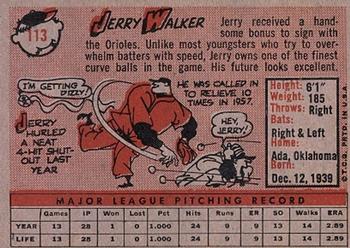 Jerry Walker back